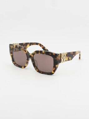 Dior MISSDIOR S2F 26D0 Sunglasses Havana Square Frame, Bordeaux Lenses
